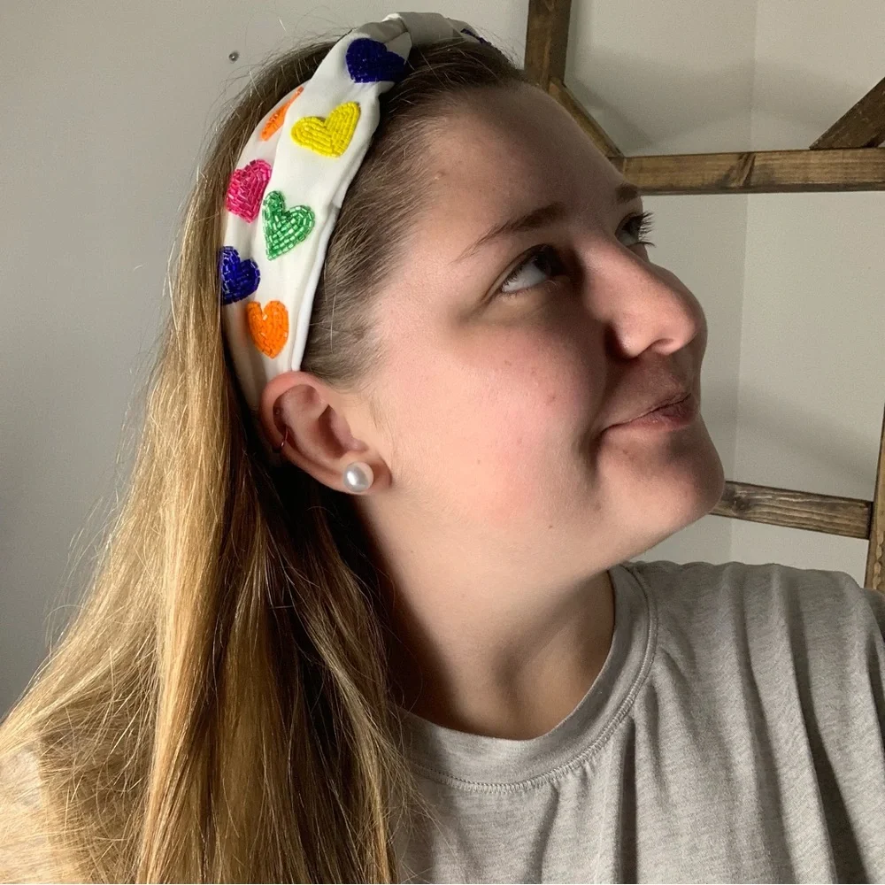 Treasure Jewels Colorful Heart Embellished Headband